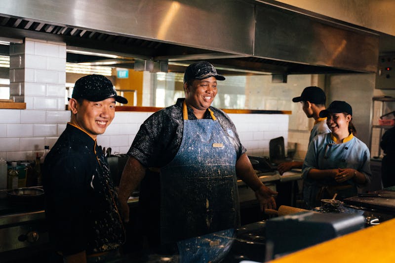 Hangry Joe's kitchen team in action